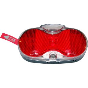 Herrmanns Twinle baglygte 2 dioder til bagagebærer 50mm mont. inkl. batterier