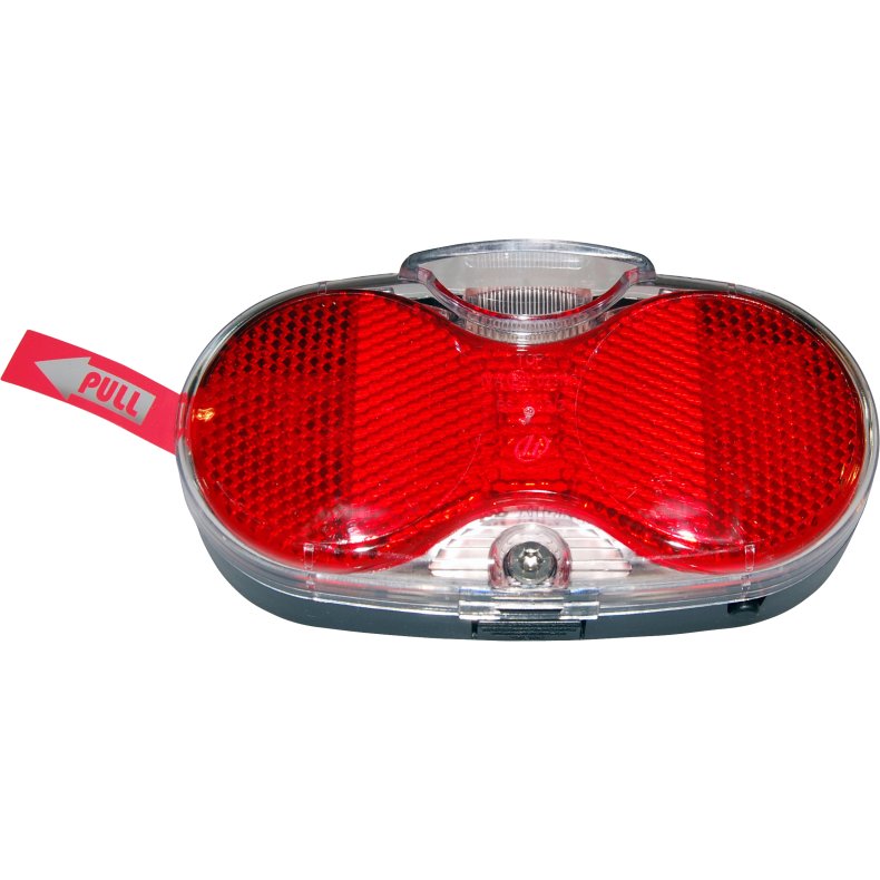 Herrmanns Twinle baglygte 2 dioder til bagageb&aelig;rer 50mm mont. inkl. batterier