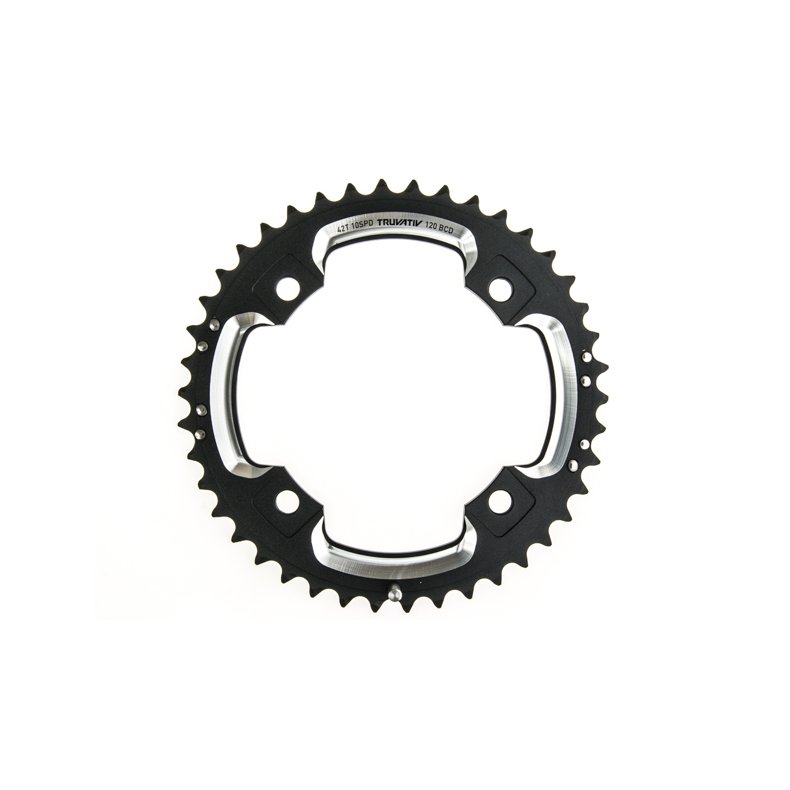 SRAM Klinge 42T S2 BCD120mm AL6 Blast Sort L-Pin GXP