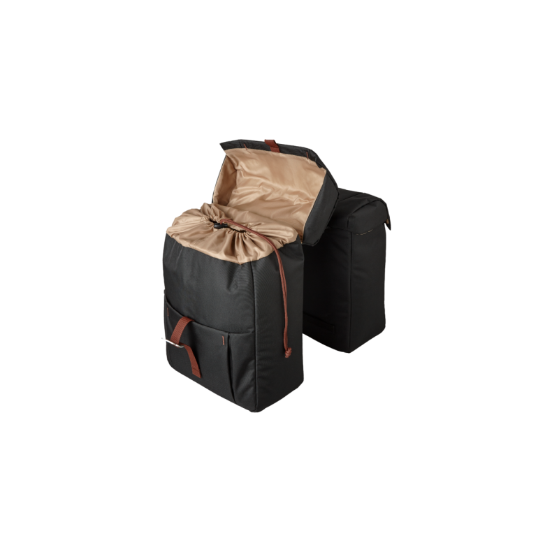 Gazelle Cykeltaske Dobbelt MIK Smart System Sort/Brun
