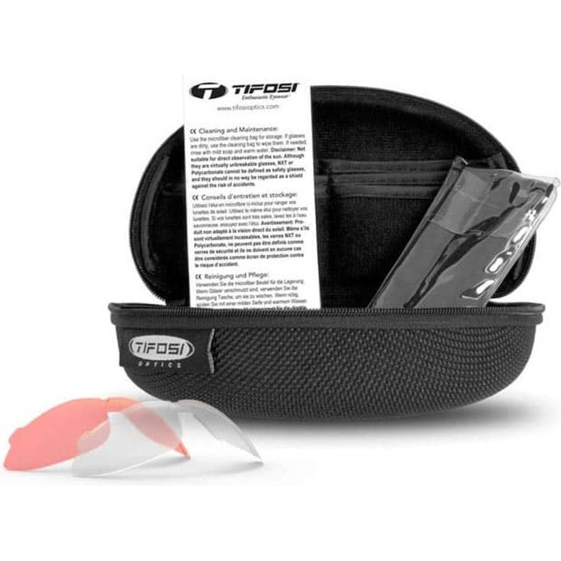 Tifosi Solbrille Slip Neon Pink Smoke/r&oslash;d/klar