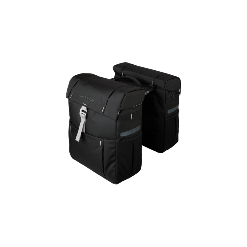 Gazelle Cykeltaske Dobbelt med MIK adapter Sort / Oliven