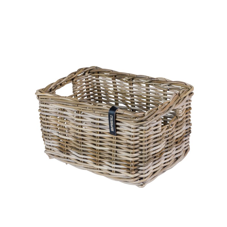 Basil Kurv basil dax l flet natur gr&aring; 47x35x27cm