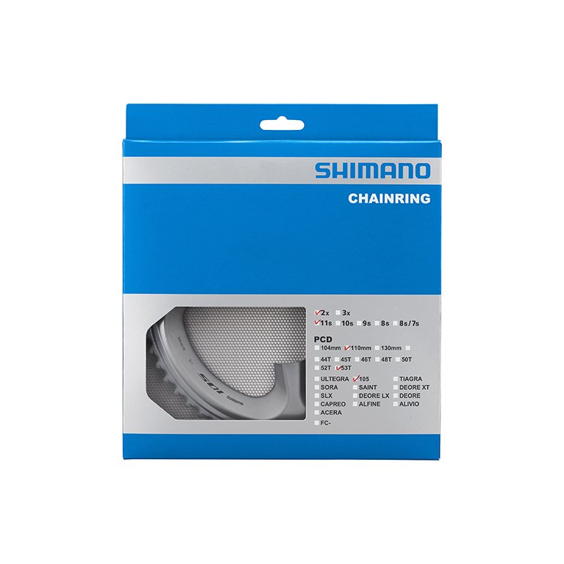 Shimano Klinge 53T-MW FC-R7000 s&oslash;lv