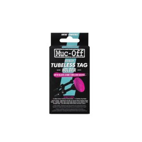 Muc-Off Tubeless Ventil med Tag Holder 44mm Sort/Pink