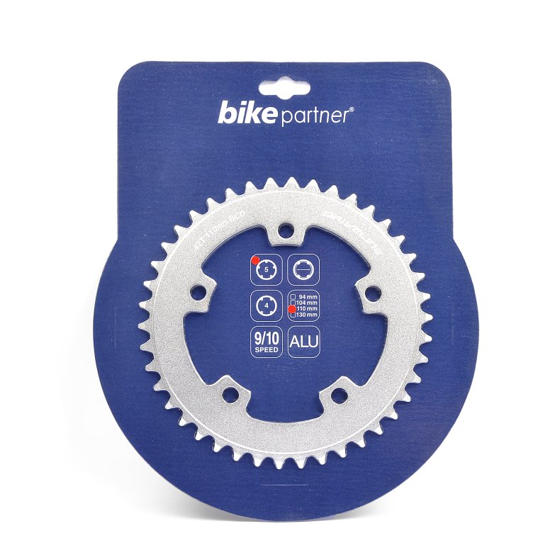 Bikepartner Klinge 42T BCD110 Alu S&oslash;lv