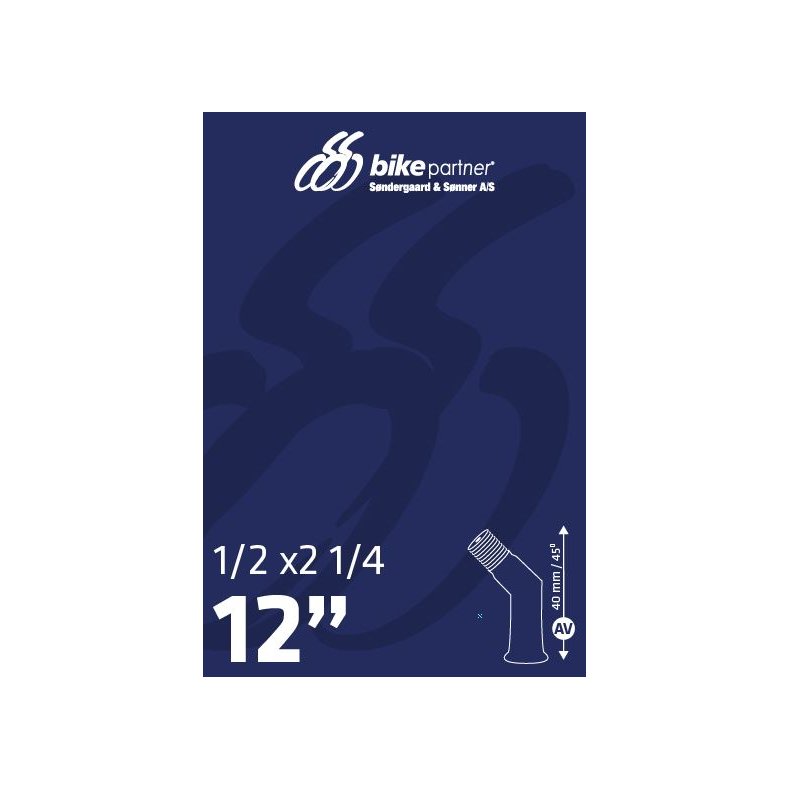 Bikepartner Slange 12.5 x 2.25 Vinkel Auto Ventil
