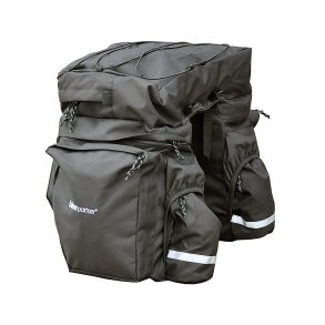 Bikepartner Bagagetasker 3-Dækker Konnix Sort/Grå