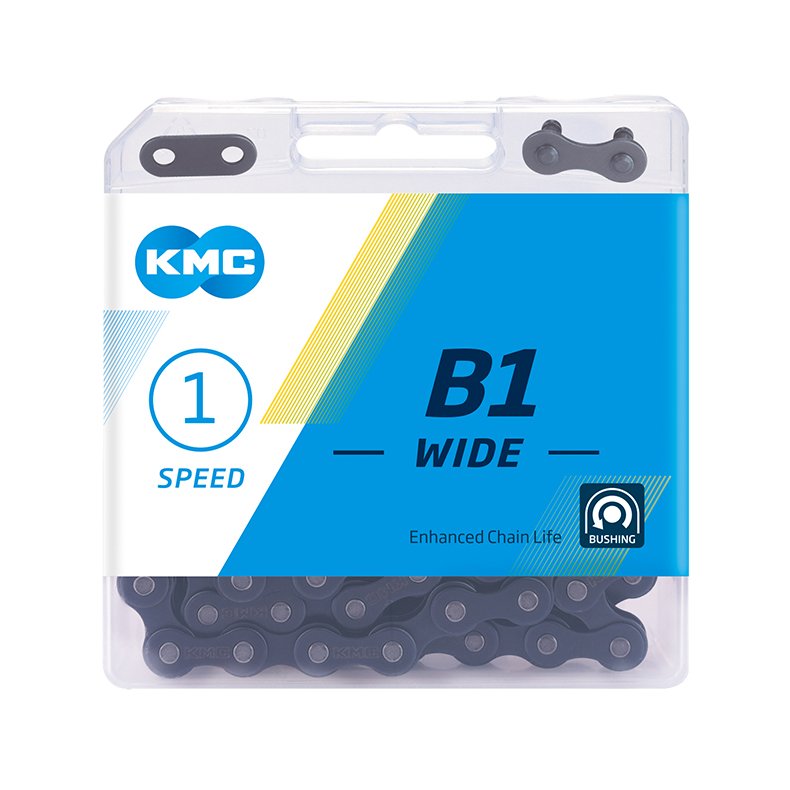 KMC K&aelig;de 1-7 gear 1/2" x 1/8" 112 Led Sort