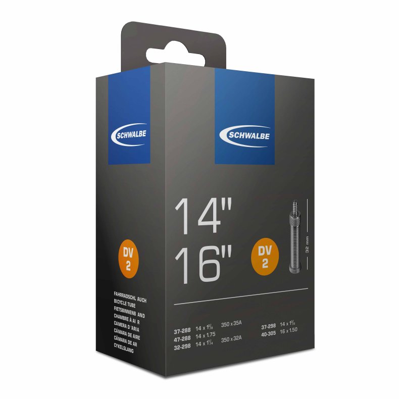 Schwalbe Slange 14 x 16" Dunlop Ventil