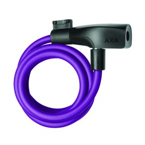 AXA Spirallås 1200 x 8mm med nøgle resolute lilla