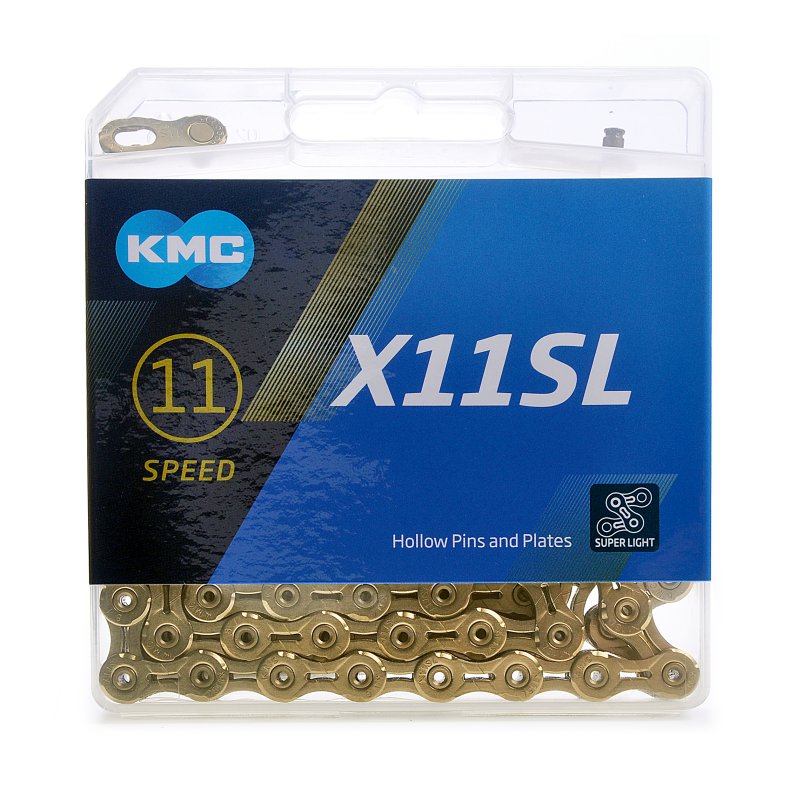 KMC K&aelig;de 11 gear X11SL Guld 118 Led