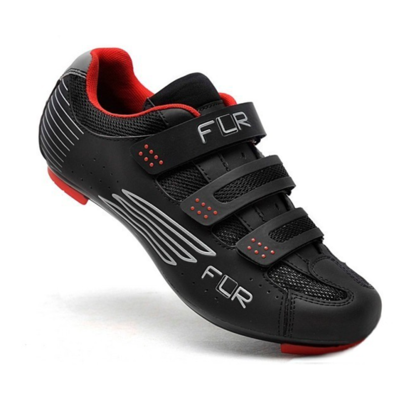 FLR Cykelsko F-35 3 x Velcro Mat Sort / R&oslash;d str. 47