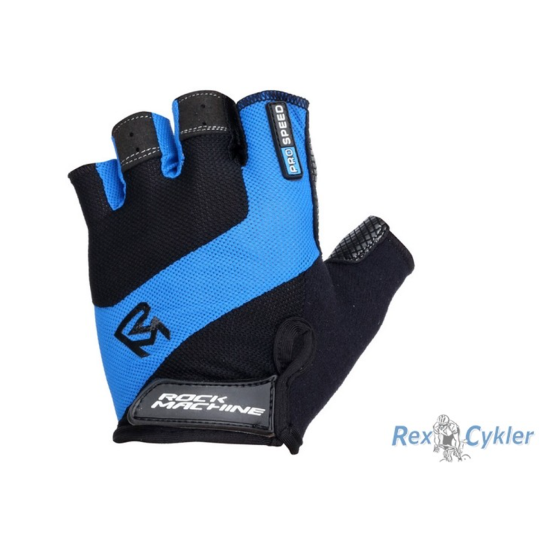 Rock Machine Handsker kort XXL Prospeed Sort/Bl&aring;
