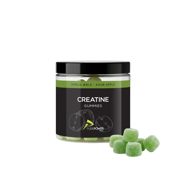 Pure Power Kreatin vingummi Sour &aelig;ble 60 stk