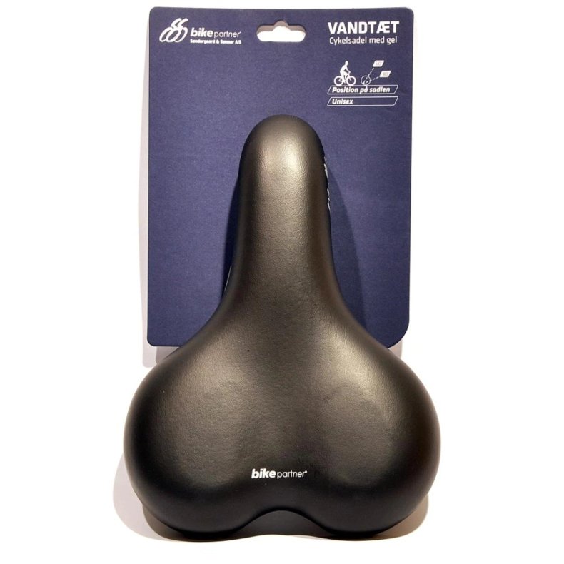 Bikepartner Sadel MOLLIS Sort Gel Unisex 60&deg; Relaxed