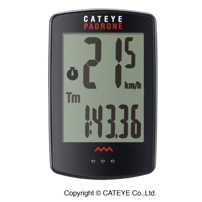 Cateye Cateye Padrone computer CC-PA100W 8 funk. ekstra stor display tr&aring;dl&oslash;s