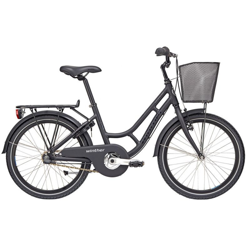 Winther 250 Retro Fodbremse 3 Gear Mat Sort 20"