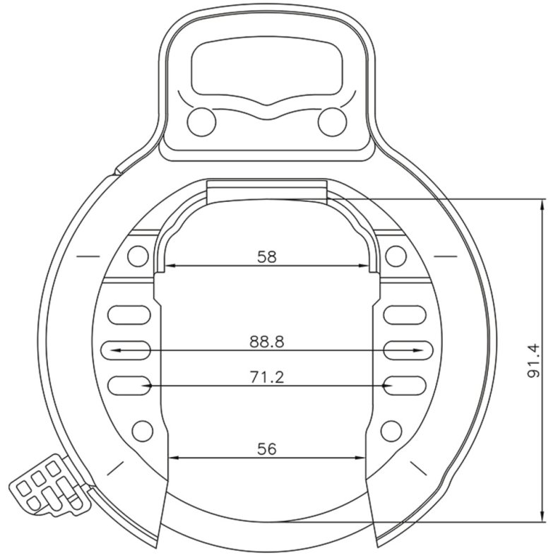 YWS L&aring;s til fastmontering Sort