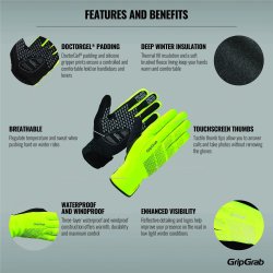 GripGrab Handske Vinter Ride Waterproof HI-Vis XXL