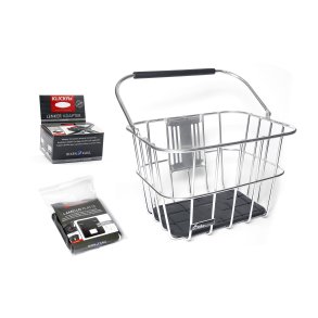 Bike Partner Frontkurv inkl. styradapter uden lås Sølv