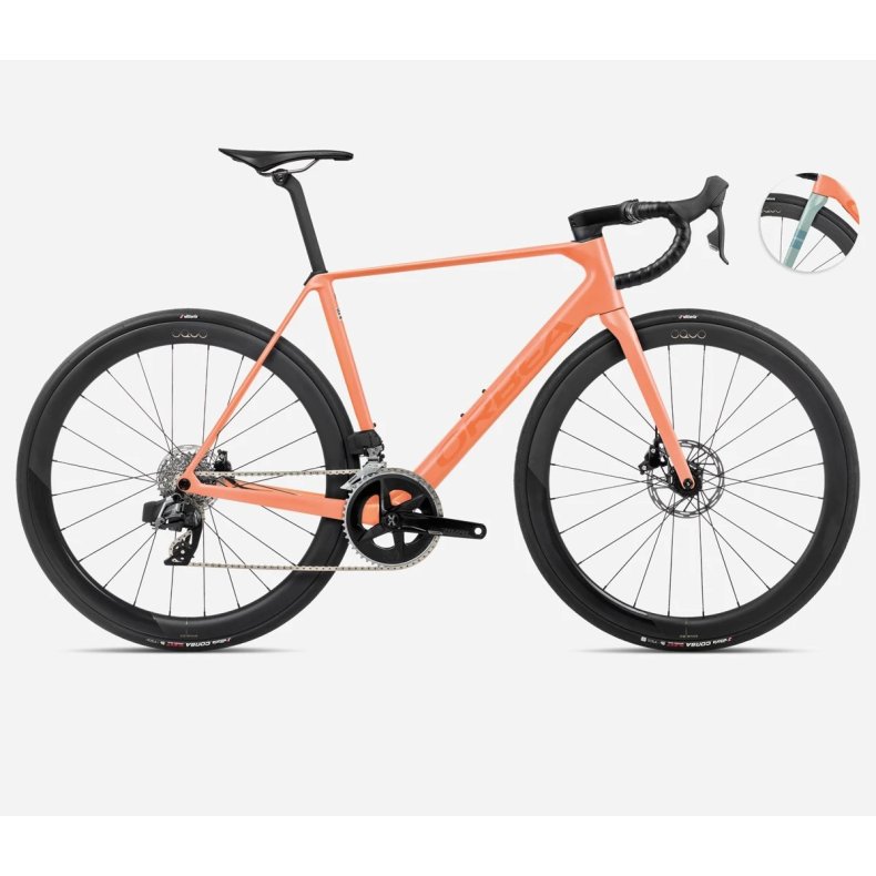 Orbea Orca M31eLTD PWR Orange Sky / Stenbl&aring; 60cm