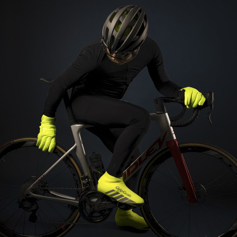 GripGrab RaceThermo Hi-Vis Vandt&aelig;t Vinter Landevejs Skoovertr&aelig;k