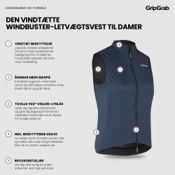 GripGrab PACR vindt&aelig;t letv&aelig;gtsvest til damer