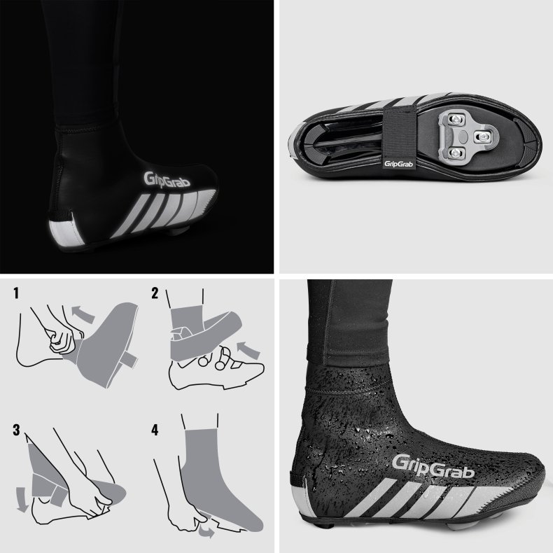 GripGrab RaceThermo Vandt&aelig;t Vinter Landevejs Skoovertr&aelig;k