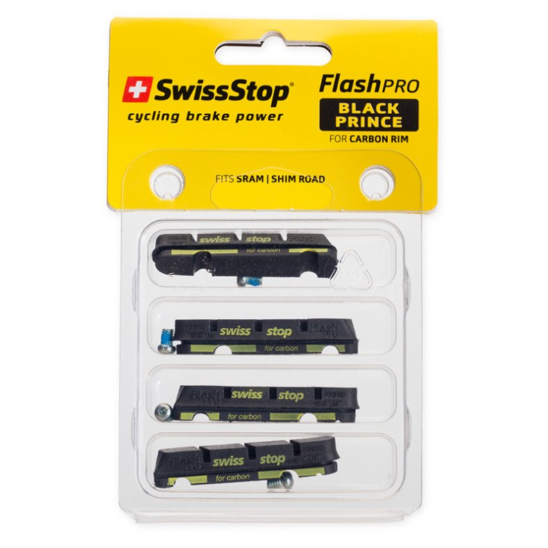 Swissstop Bremseklodser Sort Prince Shimano Sort 4 stk pak