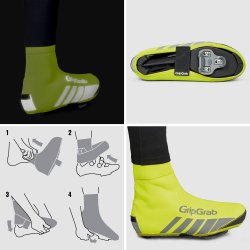 GripGrab RaceThermo Hi-Vis Vandt&aelig;t Vinter Landevejs Skoovertr&aelig;k